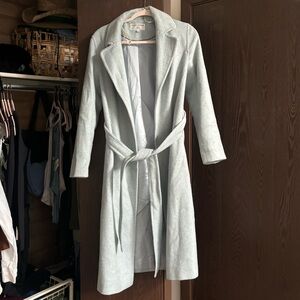 Vintage Helene Berman long baby blue coat